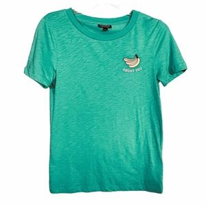 TOPSHOP Green Bananas About You Graphic T-shirt Size 2